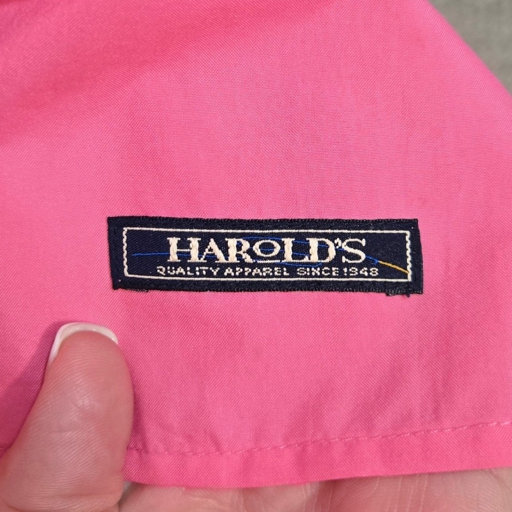 Vintage Harolds Rain Poncho OS Pink Packable Hooded Gorpcore Barbiecore Festival - Picture 8 of 9